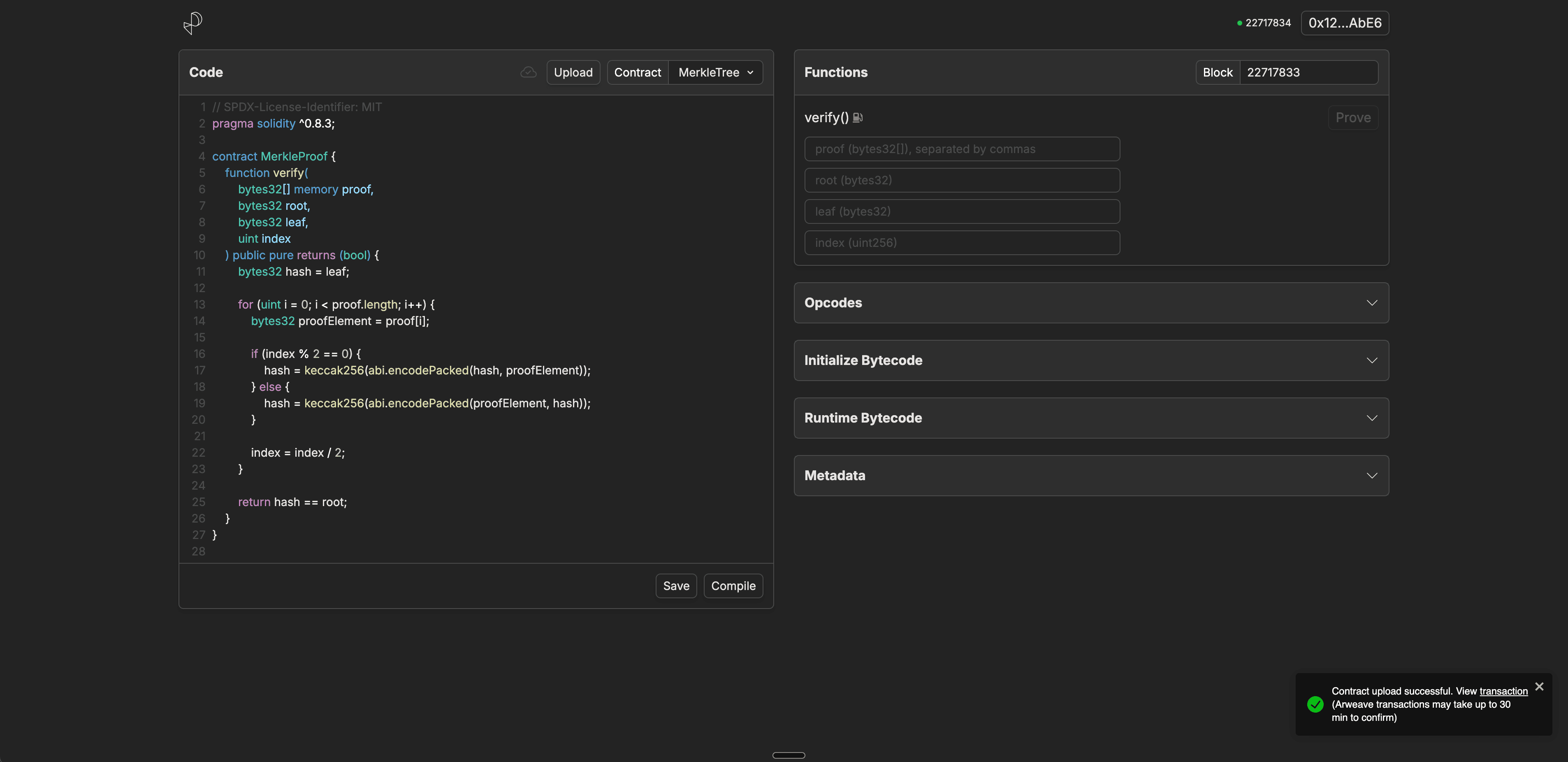 Solidity Playground